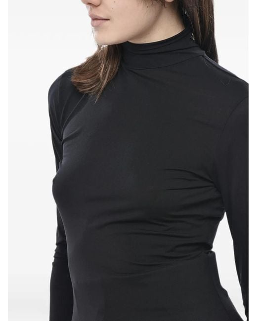 Aspesi Black High-Neck Long-Sleeved T-Shirt
