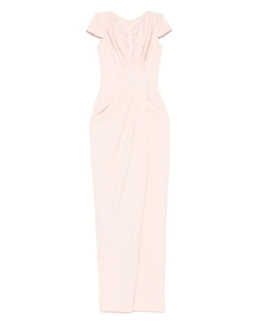 Rhea Costa Pink Drapiertes Maxikleid