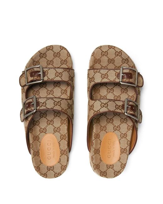 Sandales à imprimé Suprême GG Toile Gucci pour homme | Lyst