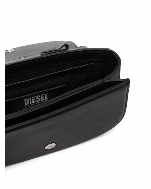 DIESEL 1Dr Leren Schoudertas in het Black