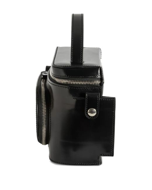 Merryl Tielman Black Esther Zip-Pocket Leather Bag