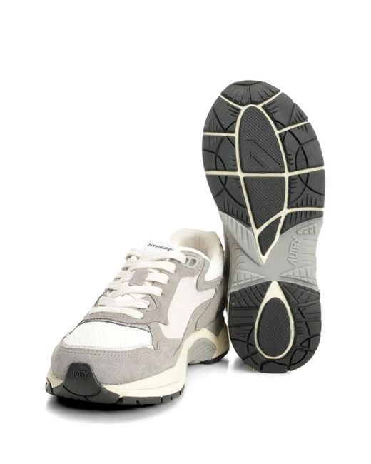 Autry White Hyperway Mesh-Panels Sneakers