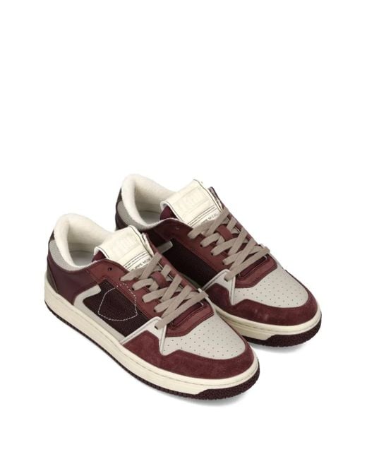 Philippe Model Brown Suede-Panelled Sneakers