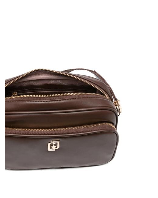 Liu Jo Kleine Crossbodytas Met Logoplakkaat En Ritssluiting in het Brown