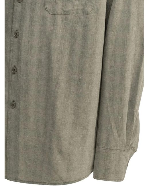 Our Legacy Gray Chest-Pocket Shirt for men
