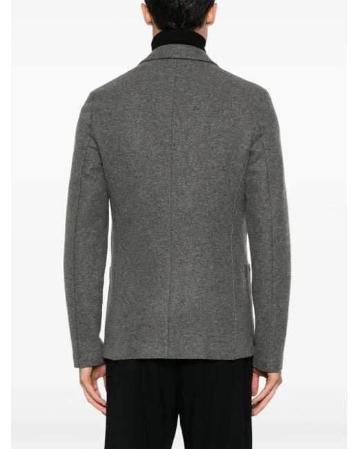 Harris Wharf London Gray Single-Breasted Cashmere Blazer for men