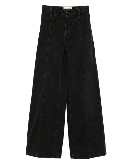 Free People Libre Jeans Met Wijde Pijpen in het Black