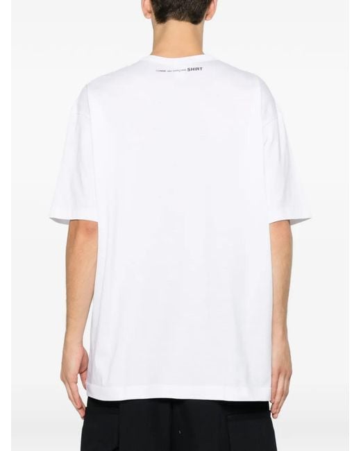 Comme des Garçons White Graphic-Print T-Shirt for men