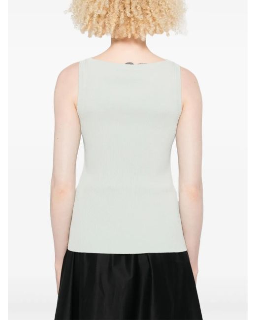 Liviana Conti White Sleeveless Top