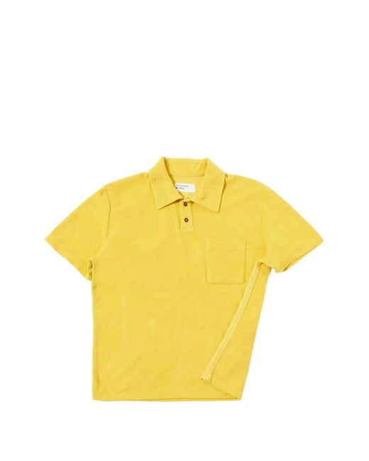 Universal Works Yellow Chest-Pocket Polo Shirt for men