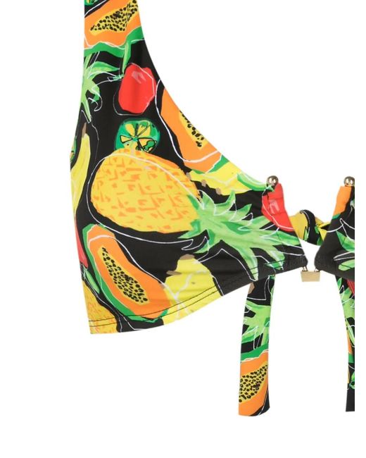 Amir Slama Yellow All-Over Fruit-Print Bikini Set