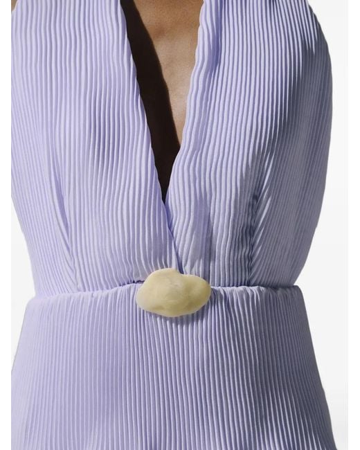 Baobab Purple Pleated Merida Maxi Dress