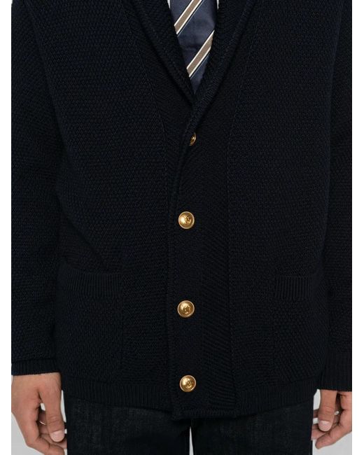 Valentino Garavani Blue Shawl-Collar Cardigan for men