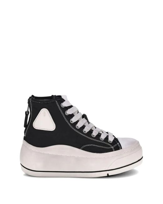 R13 Black Kurt High-Top Platform Sneakers