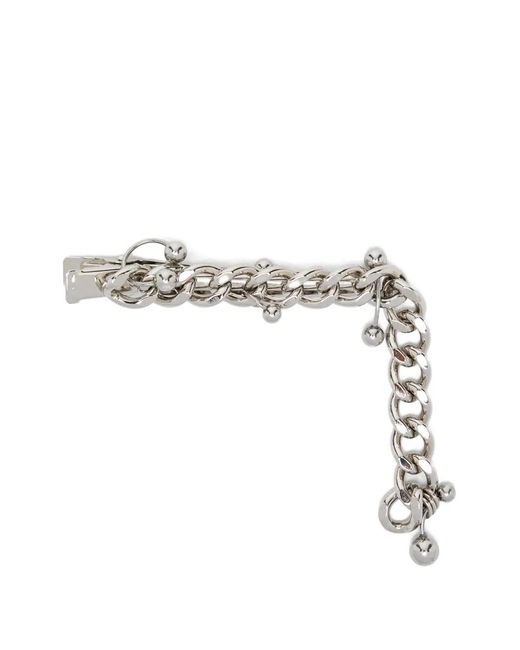 Yohji Yamamoto Metallic Chain Ball Hair Clip