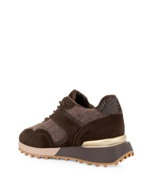Linda Baumann Brown Panelled Sneakers
