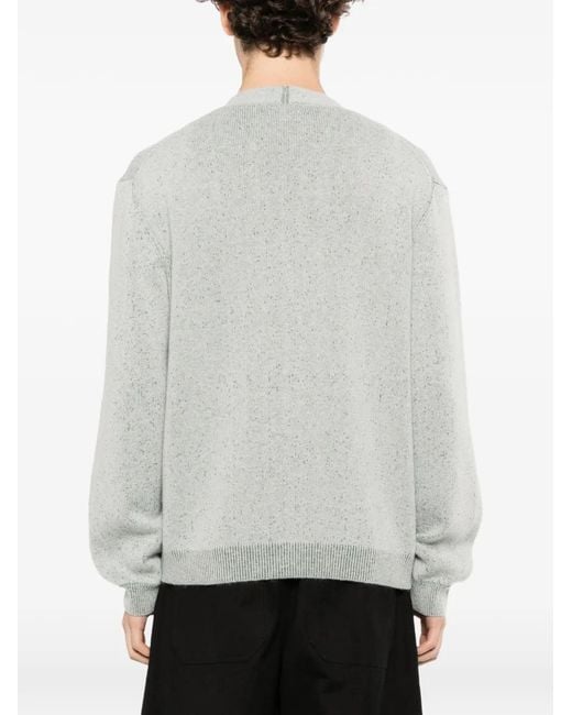 J.W. Anderson Gray V-Neck Melange Cardigan for men