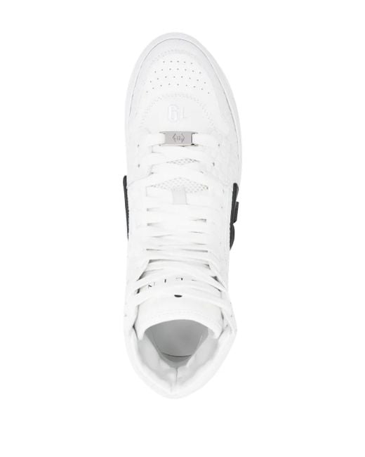 Philipp Plein White Money Kick$ Sneakers for men
