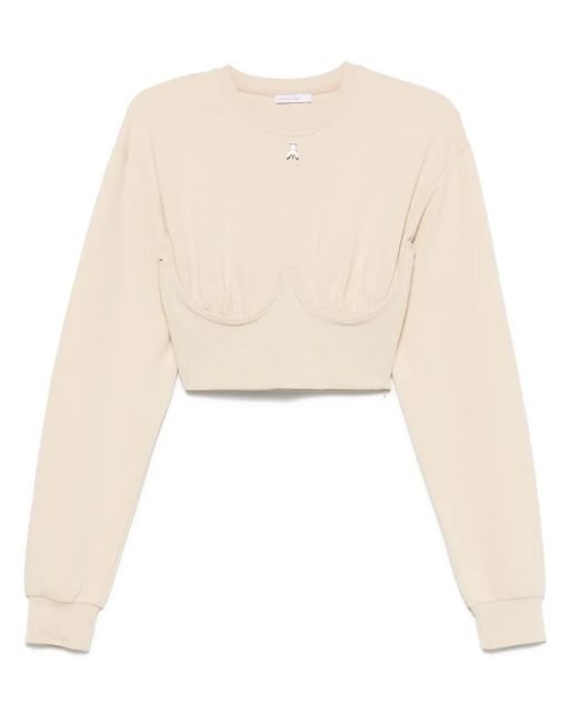 Patrizia Pepe Natural Cropped Sweatshirt