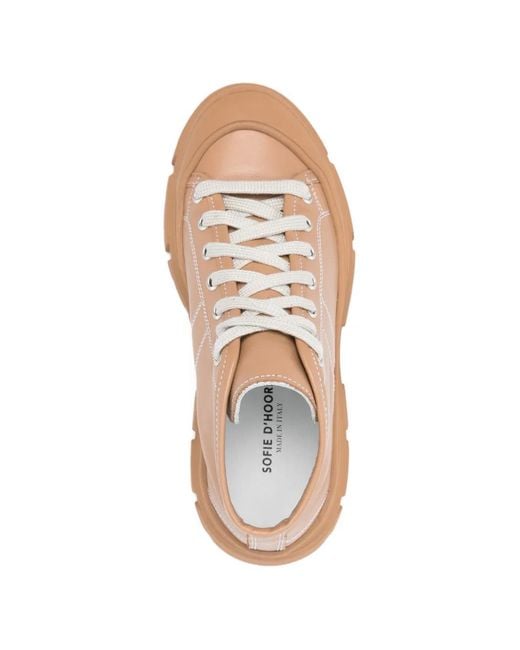Sofie D'Hoore Natural Contrast-Stitch Fairway Sneakers
