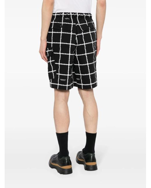 Undercover Black Logo-Print Belted Shorts for men