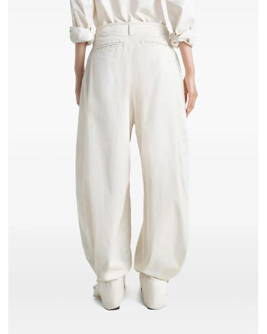 Lemaire White Volume Trousers