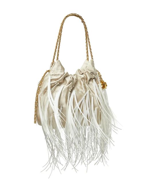 Tory Burch White Fleming Tote Bag