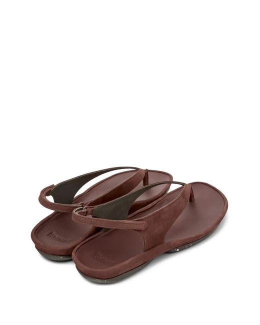 Camper Brown Isla Leather Sandals