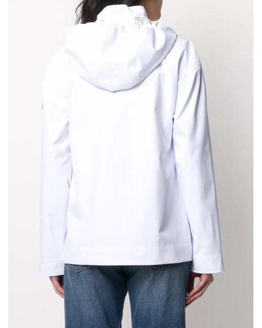 Moose Knuckles White Hooded Sports Jacket