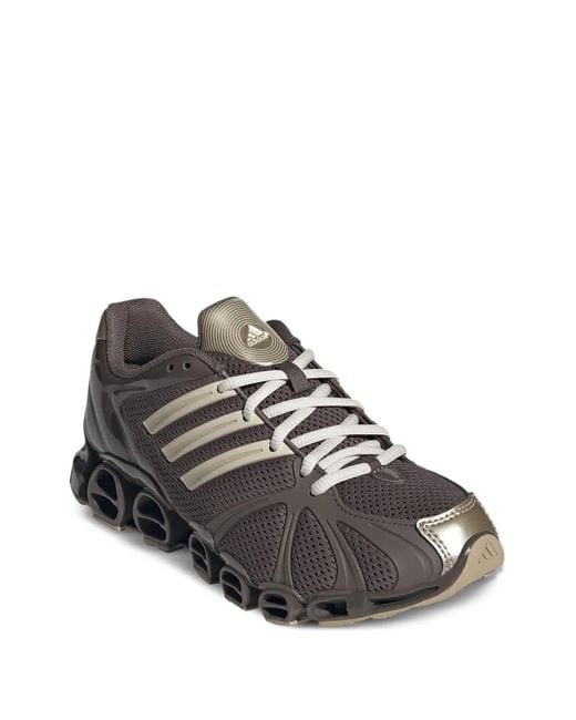 Adidas Brown Mega Ghostride Striped Sneakers