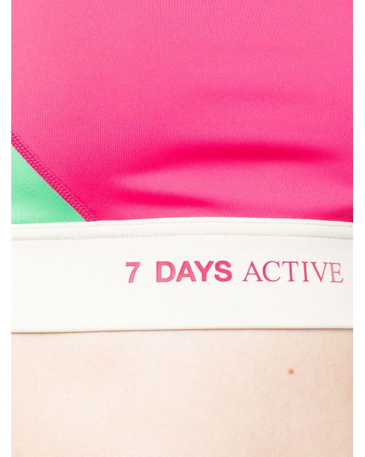 7 DAYS ACTIVE Pink Sport-BH mit Logo-Bund