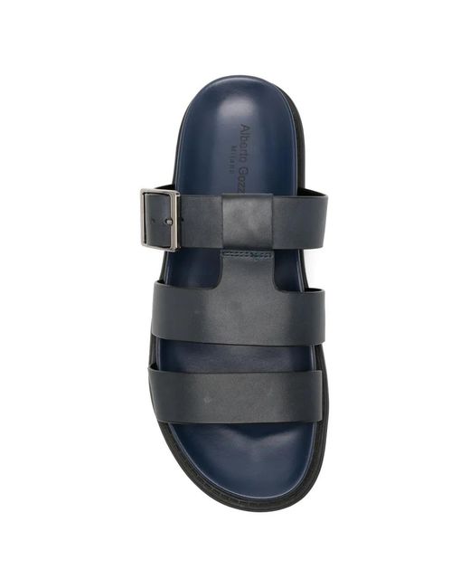 Alberto Gozzi White Buckle-Fastening Caged Sandals for men