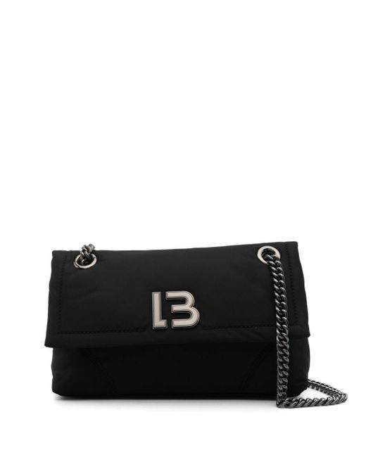 Bolso de hombro mediano con letras del logo Bimba Y Lola de color Black