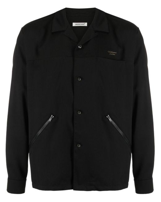 Undercover Button-up Shirtjack Met Logopatch in het Black voor heren
