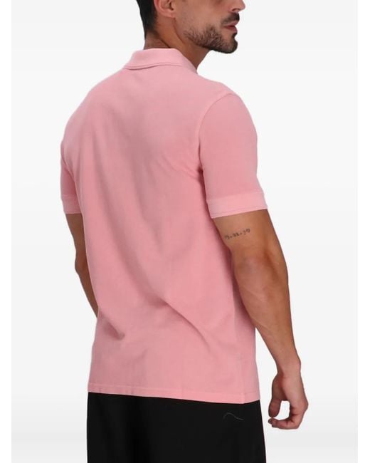 Boss Pink Cotton Polo Shirt for men