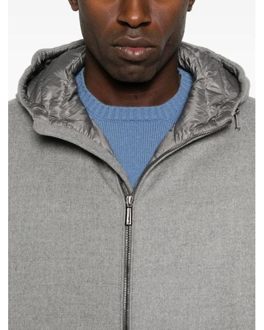 Moorer Kapuzenjacke mit Reißverschluss in Gray für Herren