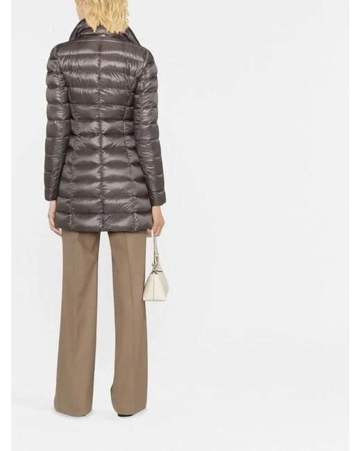 Herno Black Padded Zip-Up Coat