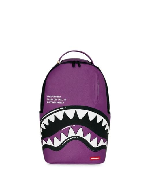 Sprayground Purple Shark Central Bubbly Backpack for men