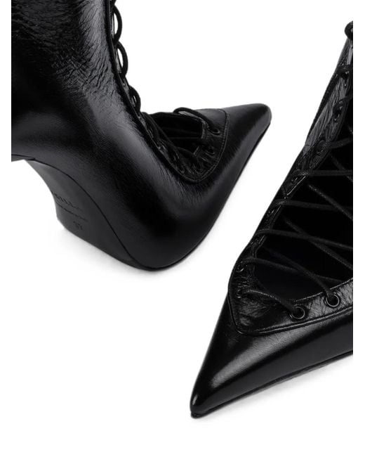 Le Silla Black Colette Lace-Up Boots