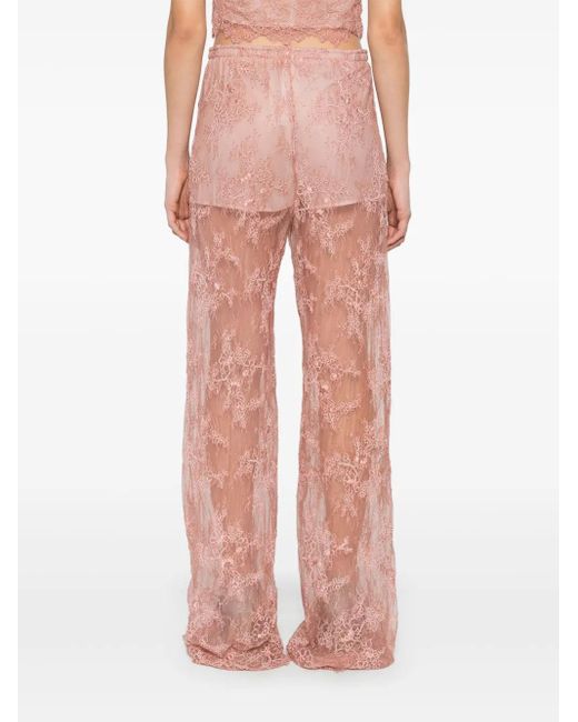Pantalones de encaje Blumarine de color Pink