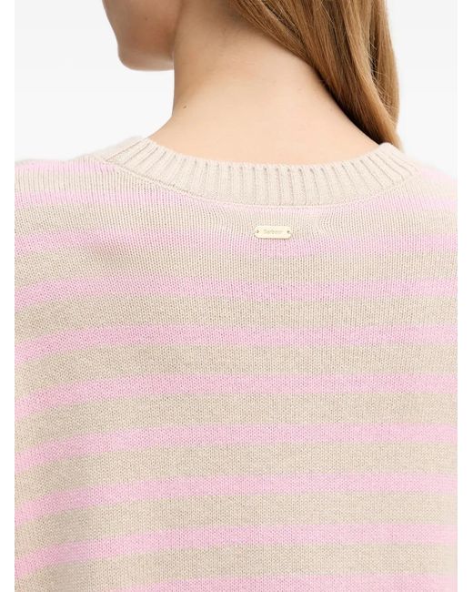Barbour Pink Rosie Striped Sweater