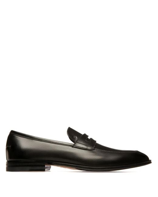 Bally Black Webb Leather Loafers for men