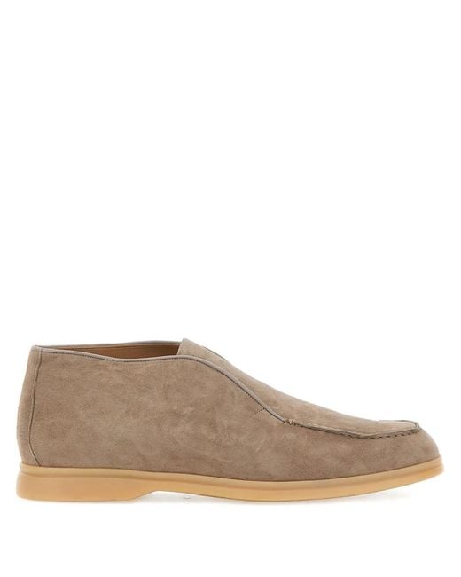 Duca Degli Abruzzi Brown Leo Suede Loafers for men