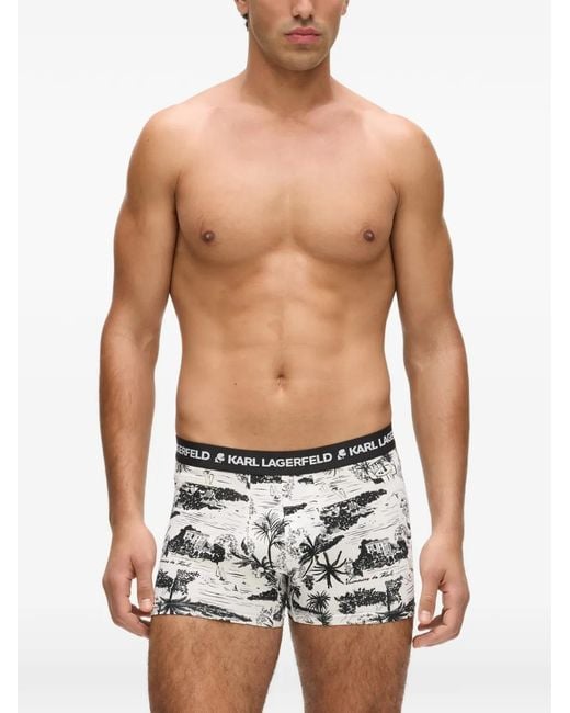Karl Lagerfeld Blue Villa La Vigie Boxers for men