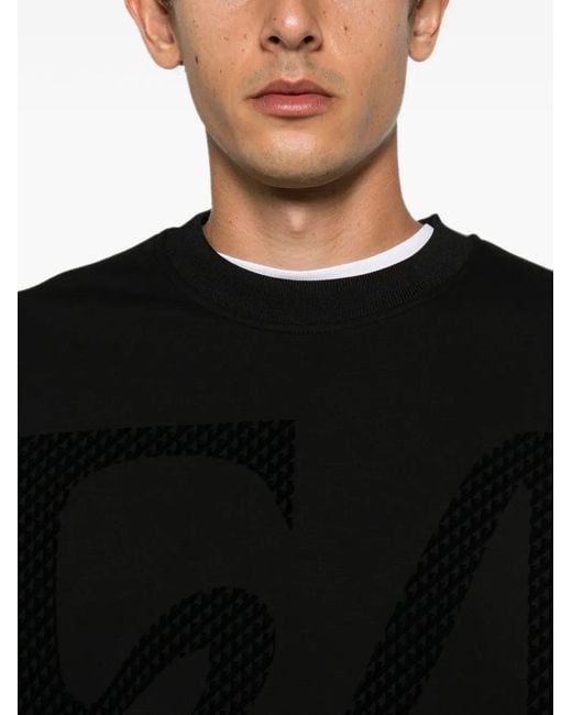 Emporio Armani Black Long-Sleeves Sweatshirt for men