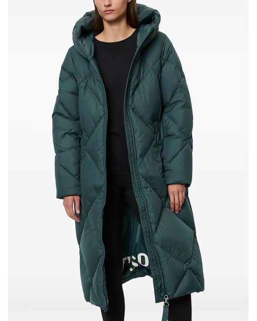 Marc O' Polo Green Quilted Hooded Coat