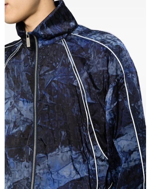 Off-White c/o Virgil Abloh Blue Off- Polyamide Jacket for men