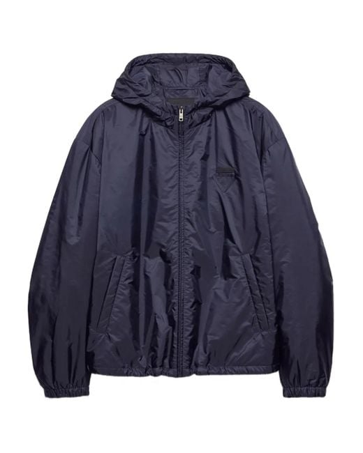 Prada Jack Met Capuchon En Logo in het Blue voor heren