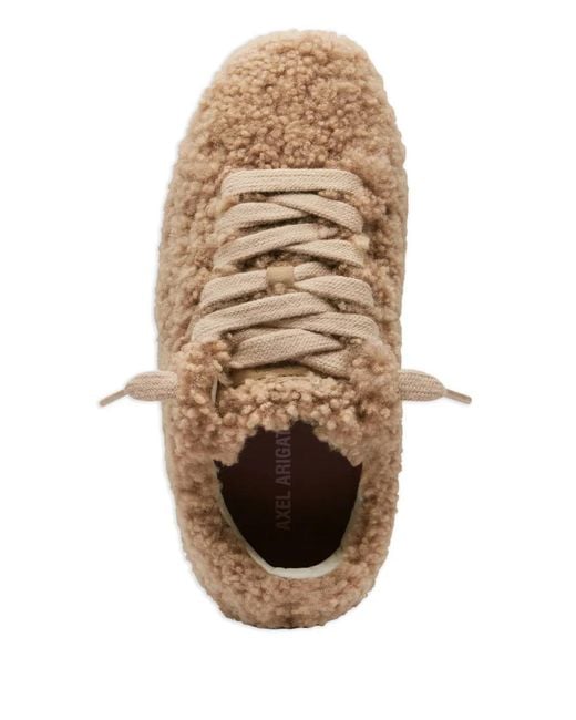 Axel Arigato Brown Tact Shearling-Effect Sneakers for men
