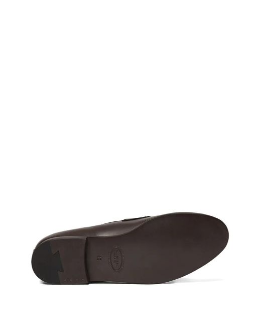 Scarosso Brown Austin Leather Penny Loafers for men